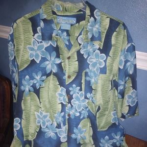 Bermuda Bay Green/Blue Floral Man Shirt